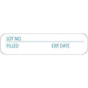 Label "Lot. No, Filled, Exp.Date"