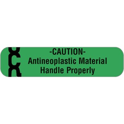Label "Caution Antineoplastic Material"