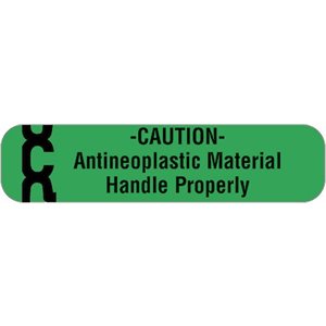Label "Caution Antineoplastic Material"