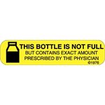 Label "This Bottle is Not Full but Contains Same…"