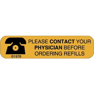 Label "Please Contact your Physician Before order.."