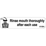 Label "Rinse Mouth Thoroughly After Each Use"