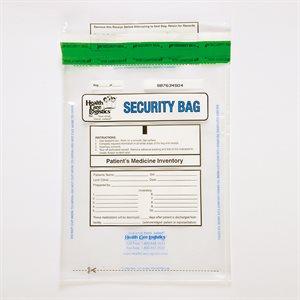 Patients Medicine Inventory Bags, 9 x 12, Clear