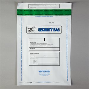 Alert Void Security Bags, White, 9 x 12