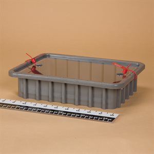 DIVIDER BOX WITH SECURITY SEAL HOLES GRAY