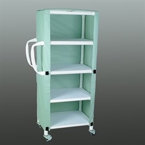 Multi-Purpose Cart, 4-Shelves with Solid Vinyl Cover