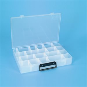 Plastic Utility Box with Handle, 14x2x9