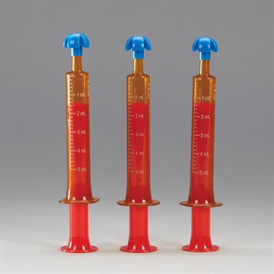 Comar® Oral Dispensers with Tip Caps, 5mL - Amber