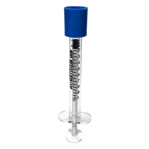 Tamper Evident Cap for Luer Lock Syringes, Blue