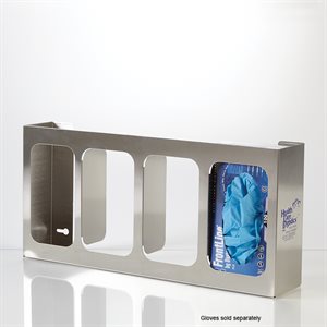 Quadruple Stainless Steel Glove Box Holder w / Dividers