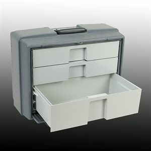  Emergency Box with 3 Drawers, Chest Style, 19.5x14.5x10