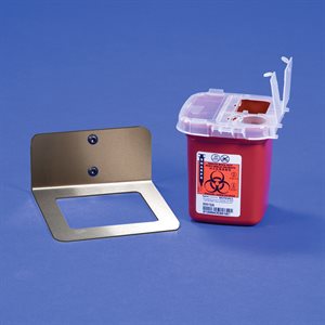 Sharps Container and Bracket for Mobile Hygiene Station