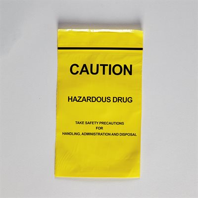 Caution Hazardous Drug Bags, 4 x 6