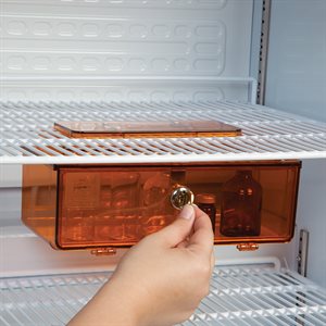 Rugged Refrigerator Box, Key Lock, Amber