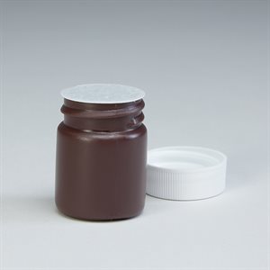 Packer Bottles and Threaded Caps with Pressure Seal Liners, 15mL