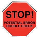 Stop Potential Error Double Check Labels