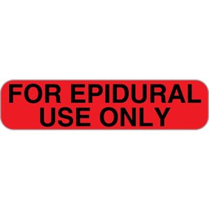 For Epidural Use Only Labels