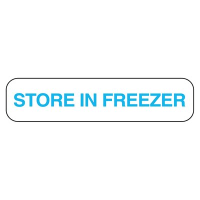  Store In Freezer Labels