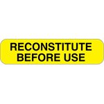 Label "Reconstitute Before Use"
