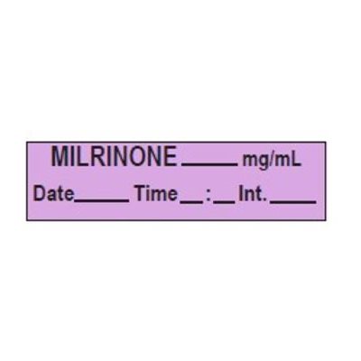 Label Tape: Milrinone