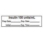 Label Tape: Insulin 100 units / ml