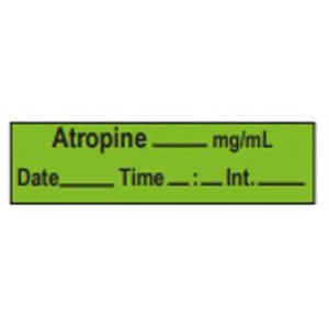 Label Tape: Atropine___mg / ml