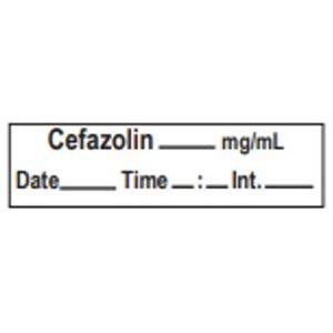 Label Tape: Cefazolin___mg / ml