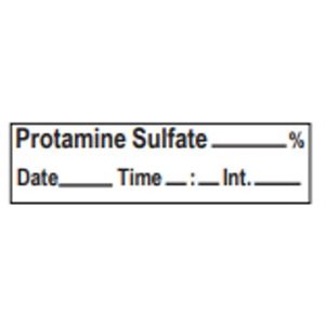 Label Tape: Protamine Sulfate