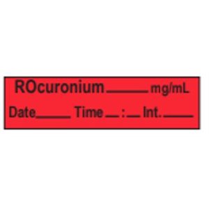 Label Tape: ROcuronium____mg / ml