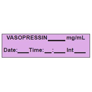 Label Tape: Vasopressin