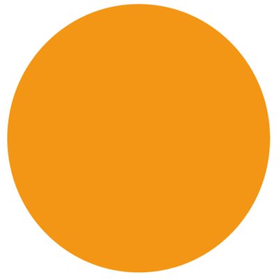 Label Blank Orange, Circle