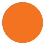 Label Blank Fluorescent Orange, Circle