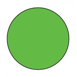 Blank Circle Labels, ¾", High Visibility Green