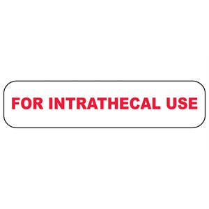 For Intrathecal Use Labels