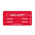  IV Line Tracing Piggyback Labels, Heparin