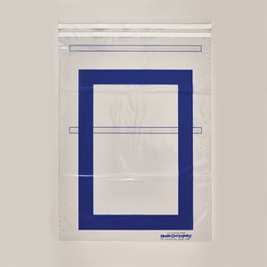 Security Bags w / Blue Border for Full-Size Crash Cart Boxes, 29 x 20
