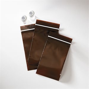  UV Protection Bags, Amber, 3 x 5