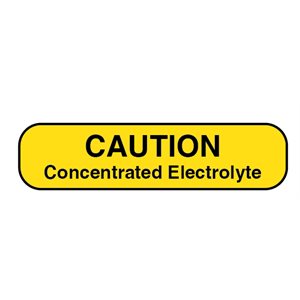 Label: Caution Concentrated Electrolyte