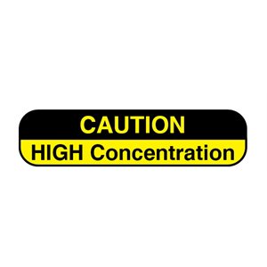 Label: Caution High Concentration