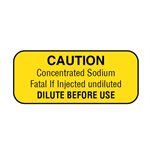 Label: Caution Concentrated Sodium...