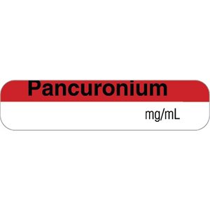 Label "Pancuronium mg / mL"
