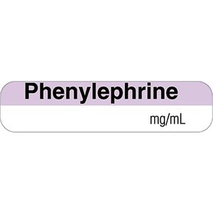 Label "Phenylephrine mg / mL"