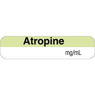 Label "Atropine mg / mL"