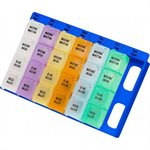 Weekly Pill Planner with 4X Daily Removable Sections, XL