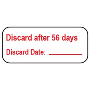 Label: Discard after 56 Days...