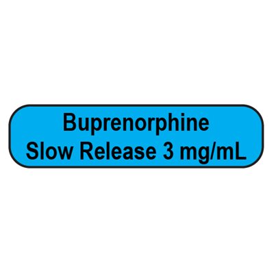 Label: Buprenorphine Slow Release 3mg / mL