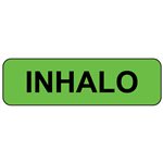 Label "INHALO" Black Ink / Fl. Green