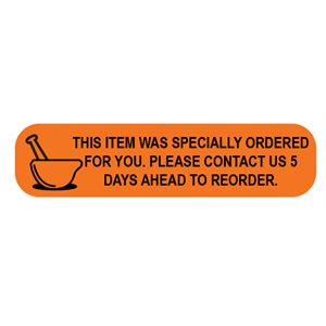 Label: This item was specially ordered...
