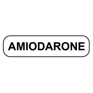 Label "AMIODARONE" Black Ink / White