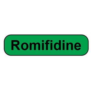 Label "Romifidine" Black Ink / Green